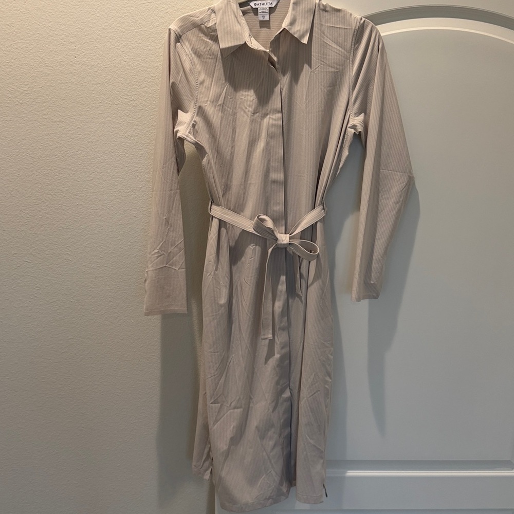 Athleta Long Sleeve Beige Dress